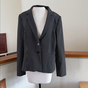 Nordstrom CeCe Polka Dot Blazer with Bow Detail Size14